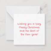 クリスマスツリーオーナメントカード ノートカード (裏面)