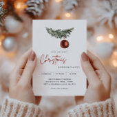 クリスマスツリーオーナメントクリスマスディナーパーティー 招待状