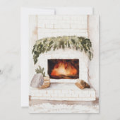 クリスマスツリーオーナメントクリスマスディナーパーティー 招待状 (裏面)