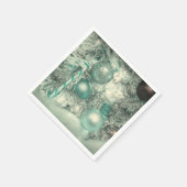 クリスマスツリーオーナメントグリーンウォーター色 スタンダードカクテルナプキン (角)