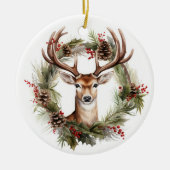 クリスマスツリーオーナメントシカ セラミックオーナメント (正面)