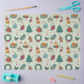 クリスマスツリーオーナメントスターグリーンクリスマス 薄葉紙 (クラフト)