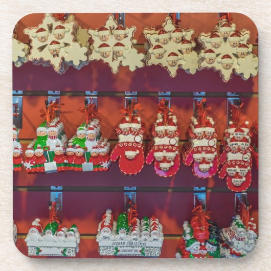 クリスマスツリーオーナメントズスクエアコースター コースター (正面)