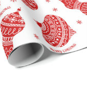 クリスマスツリーオーナメントパターン ラッピングペーパー (ロールコーナー)