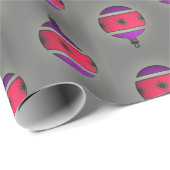 クリスマスツリーオーナメントピンク紫オンシルバー ラッピングペーパー (ロールコーナー)