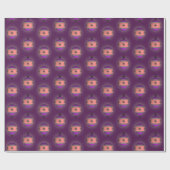 クリスマスツリーオーナメントピーチパープルオンパープル ラッピングペーパー (フラット)