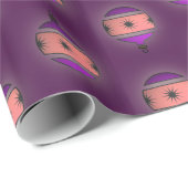 クリスマスツリーオーナメントピーチパープルオンパープル ラッピングペーパー (ロールコーナー)