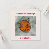 クリスマスツリーオーナメントフラットカード カード (正面/裏面インサイチュ)