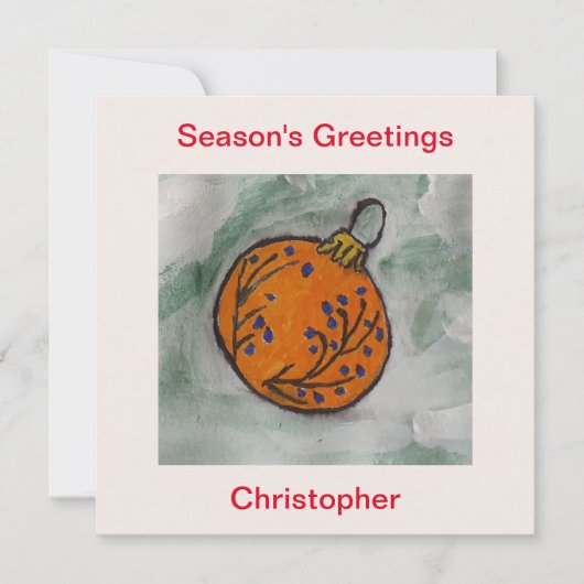 クリスマスツリーオーナメントフラットカード カード (正面)