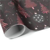 クリスマスツリーオーナメントブラッククリスマス ラッピングペーパー (ロールコーナー)