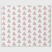 クリスマスツリーオーナメントラッピング紙 ラッピングペーパー (フラット)