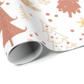 クリスマスツリーオーナメント星白いクリスマス ラッピングペーパー (ロールコーナー)