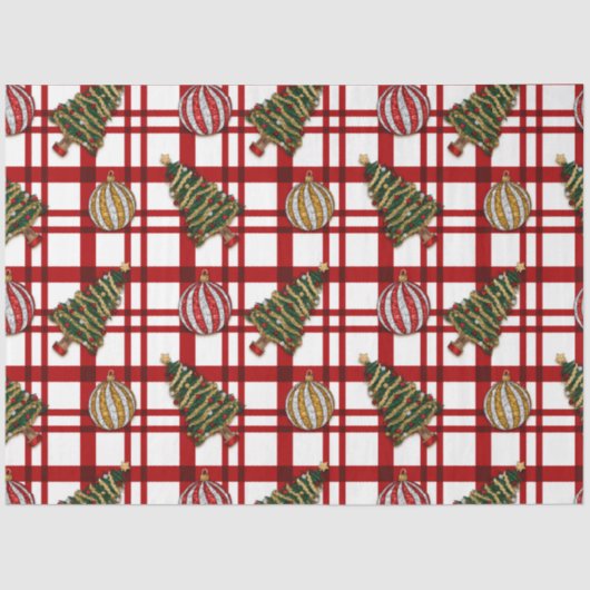 クリスマスツリーオーナメント金ゴールドシルバークリスマス 薄葉紙 (正面)