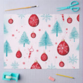 クリスマスツリーオーナメント雪の結晶クリスマス 薄葉紙 (クラフト)