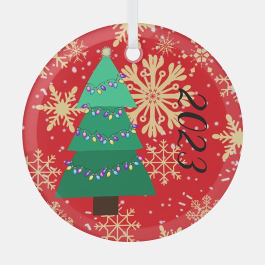 クリスマスツリーオーナメント2023 ガラスオーナメント (正面)