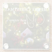 クリスマスツリーオーナメント ガラスコースター (裏面)