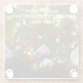 クリスマスツリーオーナメント ガラスコースター (裏面)