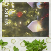 クリスマスツリーオーナメント キッチンタオル (折り畳み)