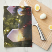 クリスマスツリーオーナメント キッチンタオル (四つ折り)