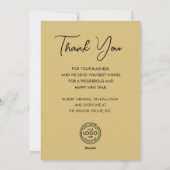 クリスマスツリーオーナメント ビジネスグリーティング フラット シーズンカード (裏面)