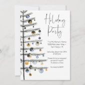 クリスマスツリーオーナメント ホリデーパーティー 招待状 (正面)