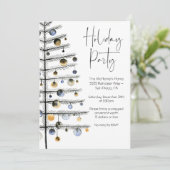 クリスマスツリーオーナメント ホリデーパーティー 招待状 (スタンド正面)