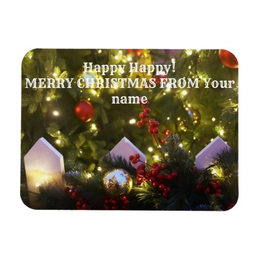 クリスマスツリーオーナメント マグネット (横)