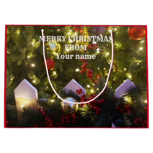 クリスマスツリーオーナメント ラージペーパーバッグ (正面)