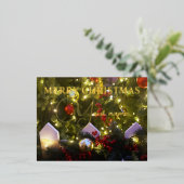 クリスマスツリーオーナメント 箔シーズンポストカード (立ち正面)