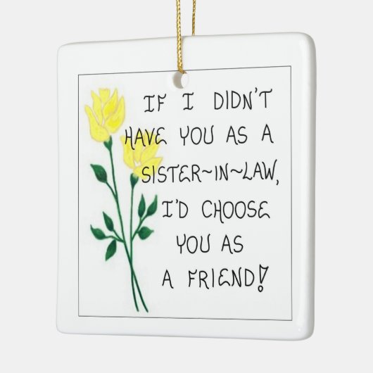 クリスマスツリーオーナメント – 義理の妹のためのギフト (左)