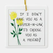 クリスマスツリーオーナメント – 義理の妹のためのギフト (正面)