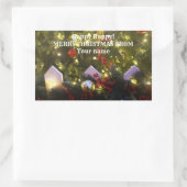 クリスマスツリーオーナメント 長方形シール (バッグ)