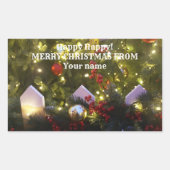 クリスマスツリーオーナメント 長方形シール (正面)