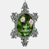 クリスマスツリーオーナメント#Mom スノーフレークピューターオーナメント (左)