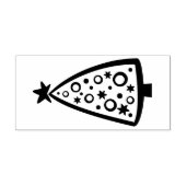 クリスマスツリーオープンデザイン木材ゴムで色を付ける ラバースタンプ (インプリント)