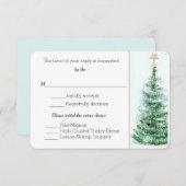 クリスマスツリーカスタムなRSVPのカード 出欠カード (正面/裏面)