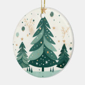 クリスマスツリーカスタムの家族の名前&写真 セラミックオーナメント (左)