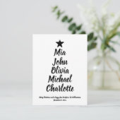 クリスマスツリーカスタムスクリプトファミリー名カード (スタンド正面)