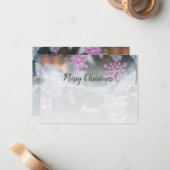 クリスマスツリーカスタムフォトシーズンの挨拶 ノートカード (正面/裏面インサイチュ)