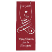 クリスマスツリーカスタム文字 ワインギフトバッグ (裏面)