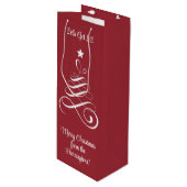 クリスマスツリーカスタム文字 ワインギフトバッグ (正面アングル)