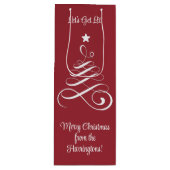 クリスマスツリーカスタム文字 ワインギフトバッグ (正面)