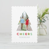 クリスマスツリーカットアウトホリデー応援カード シーズンカード (スタンド正面)