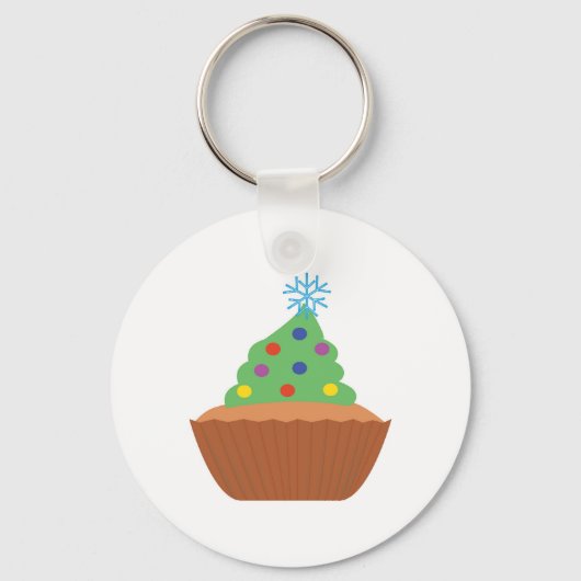クリスマスツリーカップケーキ キーホルダー (正面)