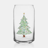 クリスマスツリーカップ ガラス缶 (正面)