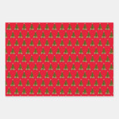 クリスマスツリーカラフルかわいいクリスマス ラッピングペーパーシート (正面2)