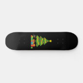 クリスマスツリーカラフルの下のロビンとプレゼント スケートボード (横)