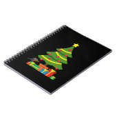 クリスマスツリーカラフルの下のロビンとプレゼント ノートブック (左側)