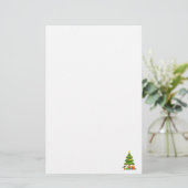 クリスマスツリーカラフルの下のロビンとプレゼント 便箋 (スタンド正面)