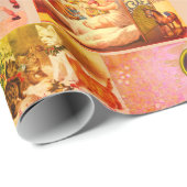 クリスマスツリーカラフル、ボール、天使、子供 ラッピングペーパー (ロールコーナー)